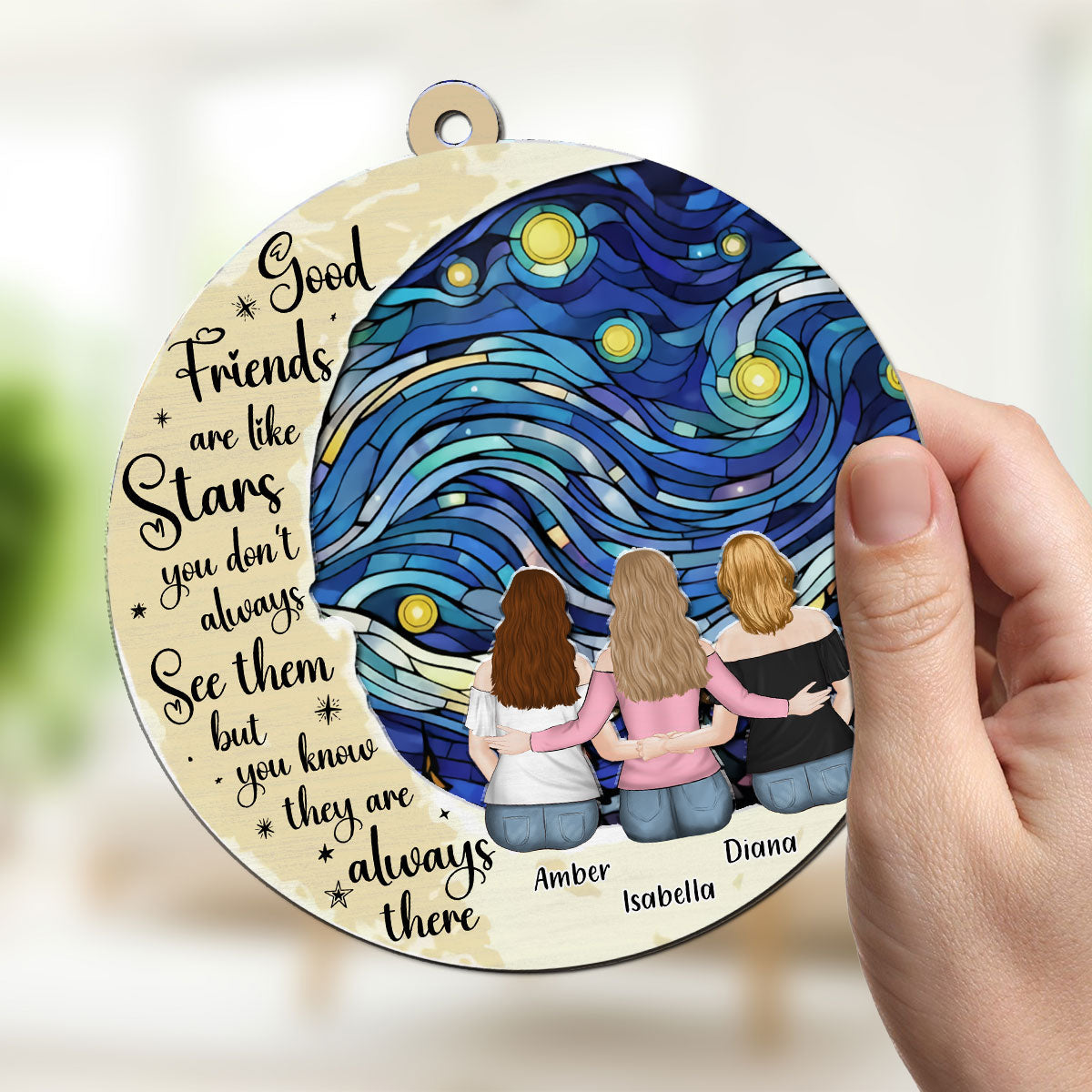 Friends Like Stars  - Personalized Custom Suncatcher