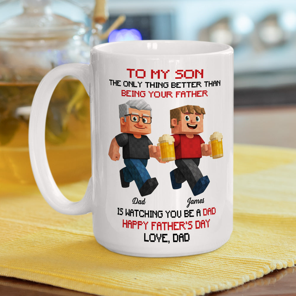 Watching You Become A Dad Gamer - Personalized Custom Coffee Mug