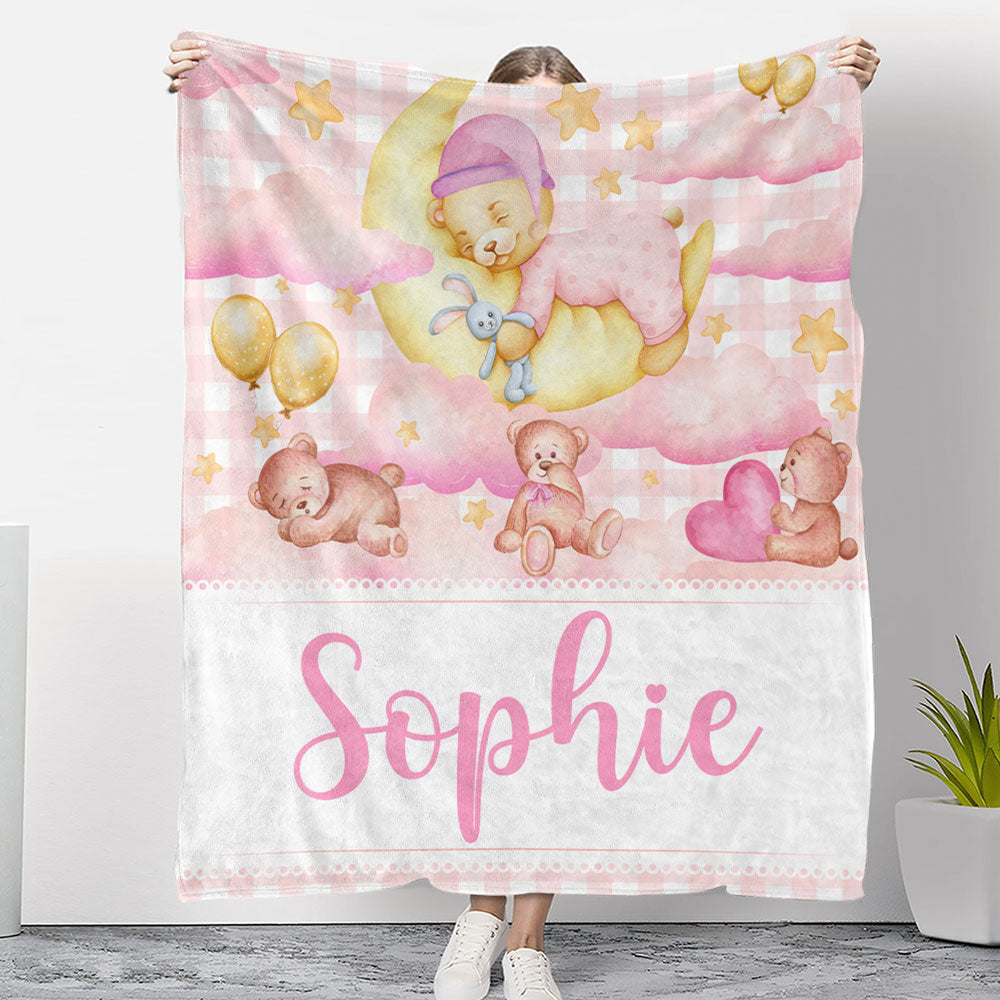 Little Bear - Personalized Custom Fleece Blanket