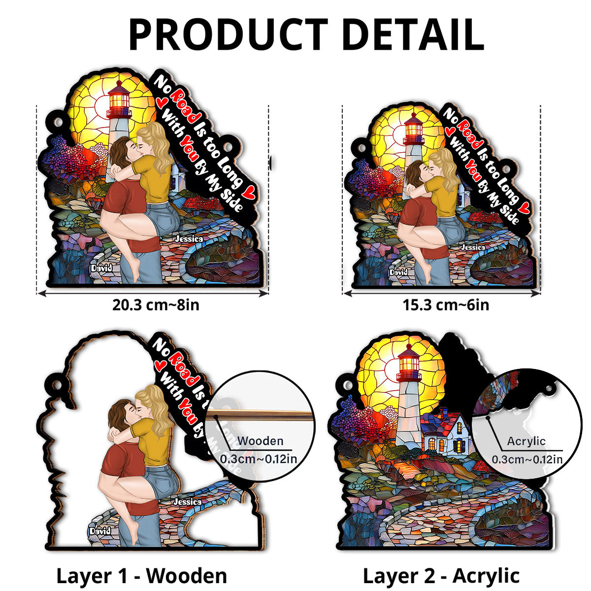 Road To Love - Personalized Custom Suncatcher