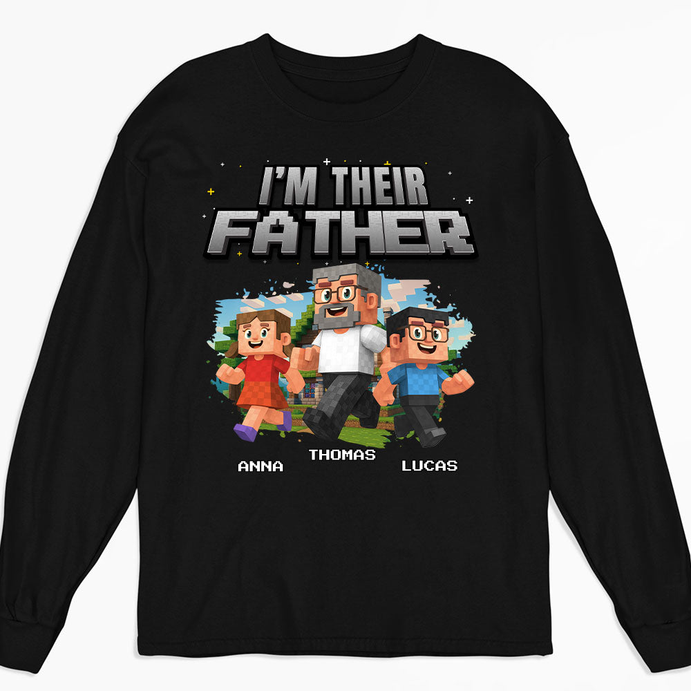 Dad Power Pixel - Personalized Custom Shirt