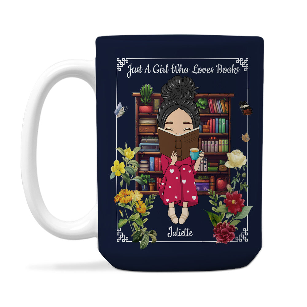 A Girl Who Finds Magic In Books - Personalized Custom Coffee Mug