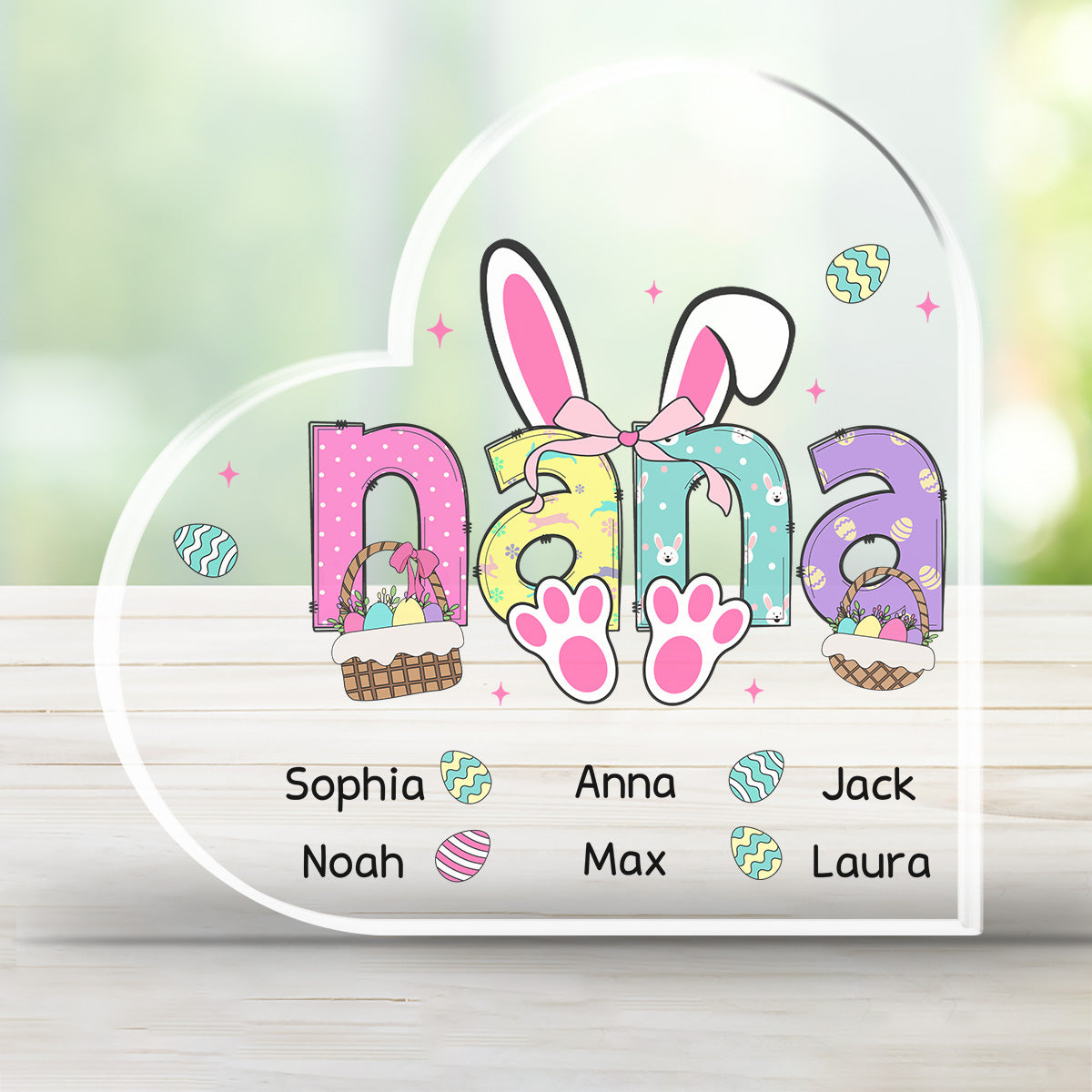 Easter Bunny Coquette Bow - Personalized Custom Acrylic Plaque