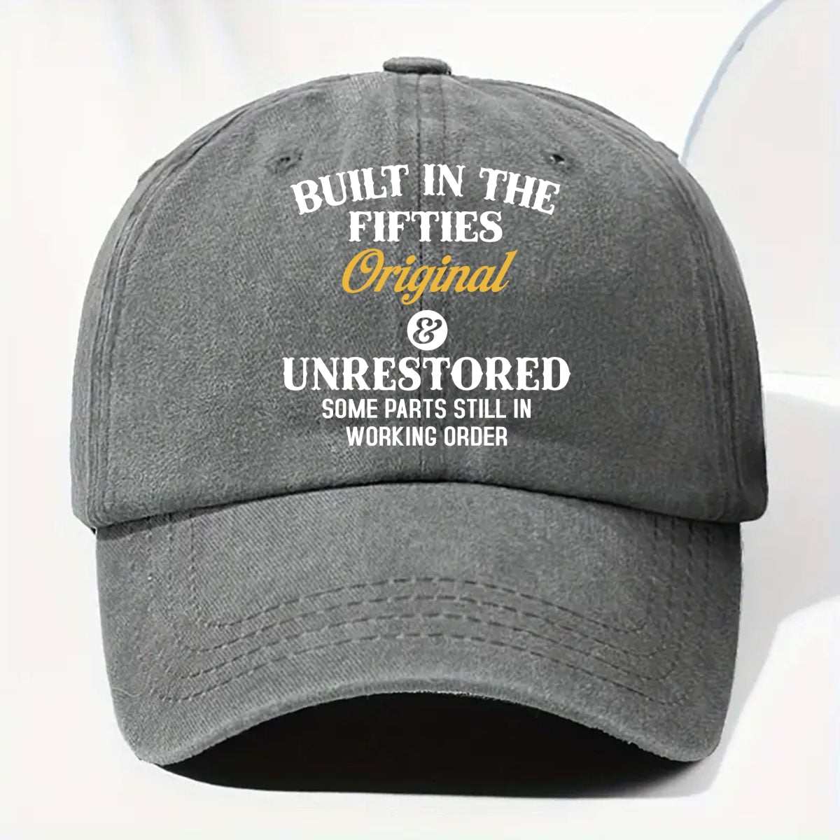 Original And Unrestored - Personalized Custom Vintage Washed Denim Cap