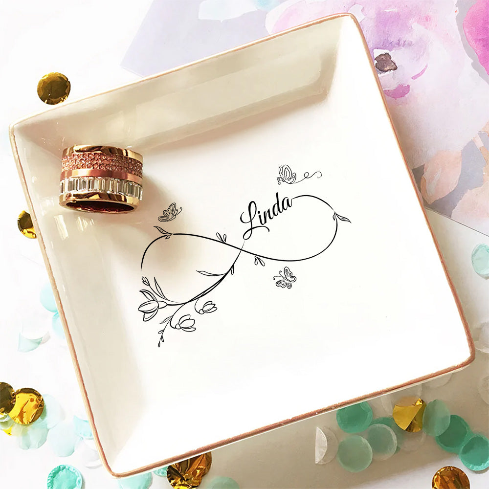 Flowers Need Time To Bloom - Personalized Custom Jewelry Dish