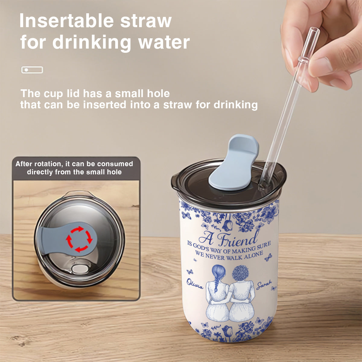 A Friend Is Gods Way - Personalized Custom 10oz Tumbler