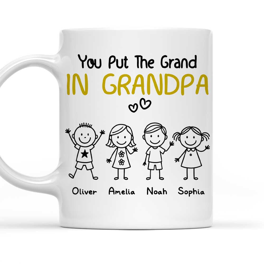 You Make Grandpa Look Grand - Personalized Custom Coffee Mug