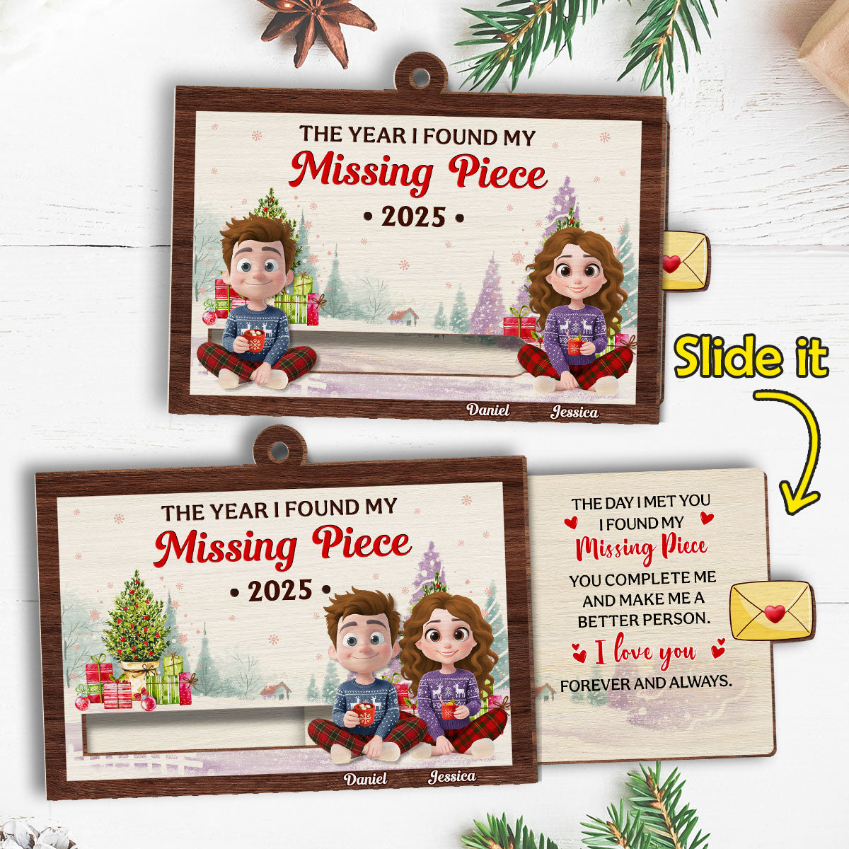 I Found My Love - Personalized Custom Slide Ornament