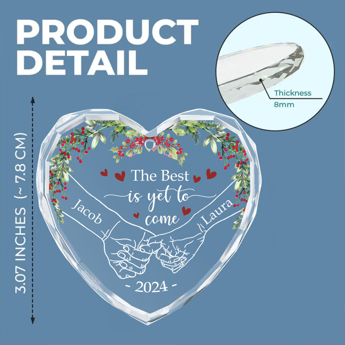 The Best Is Yet To Come - Personalized Custom Glass Ornament