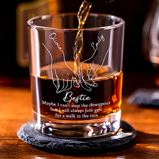 Always Bestie - Personalized Custom Whiskey Glass