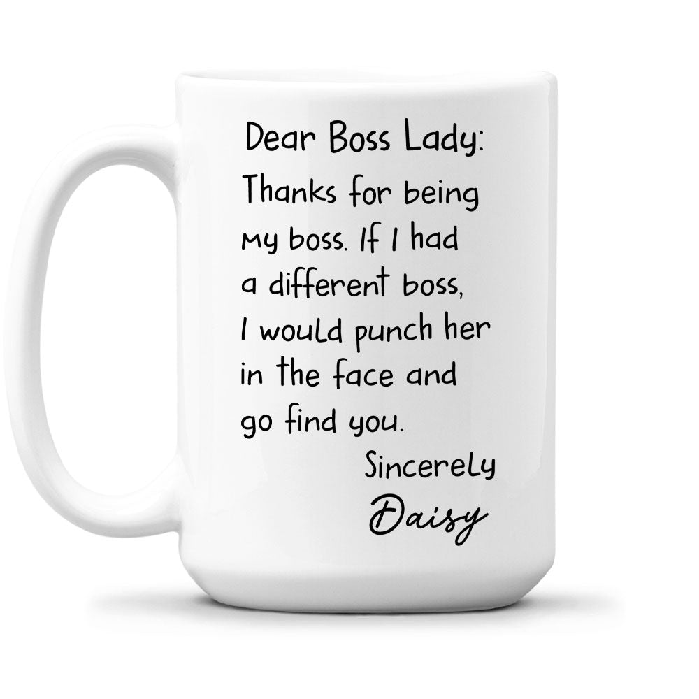 Boss Lady - Personalized Custom Coffee Mug