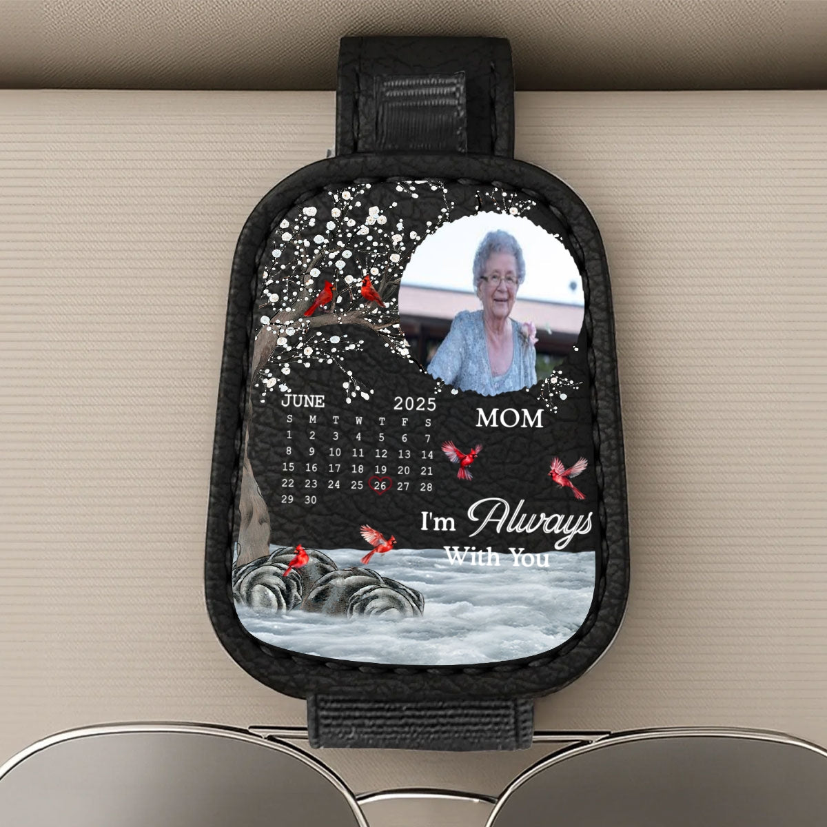 The Moment Your Heart Stopped - Personalized Custom Sunglasses Holder For Car Visor