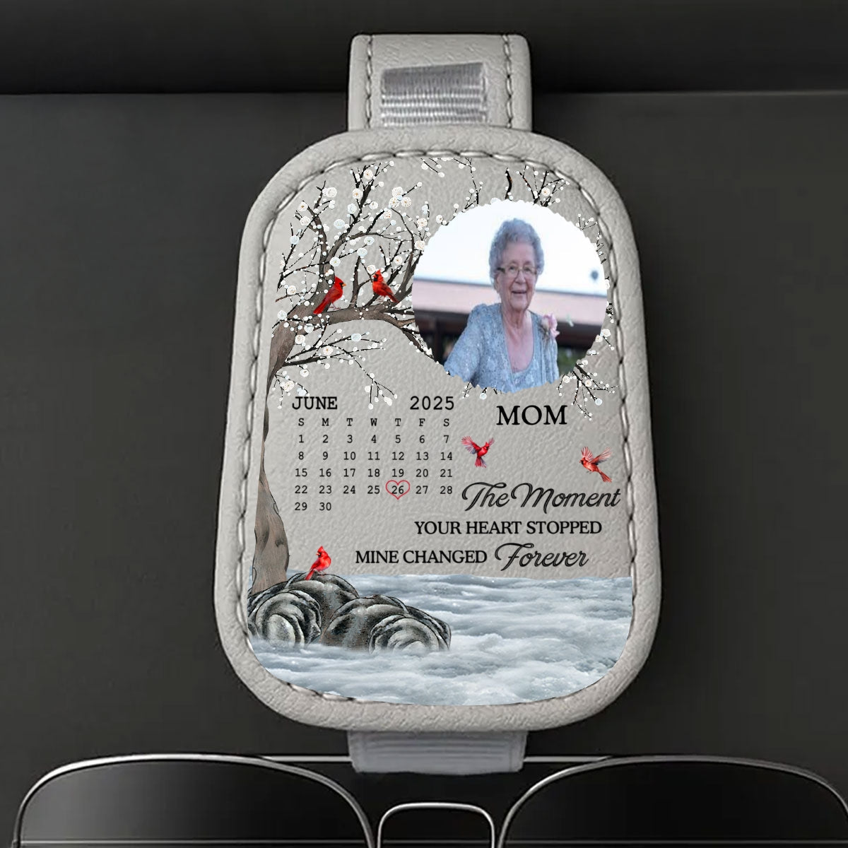 The Moment Your Heart Stopped - Personalized Custom Sunglasses Holder For Car Visor