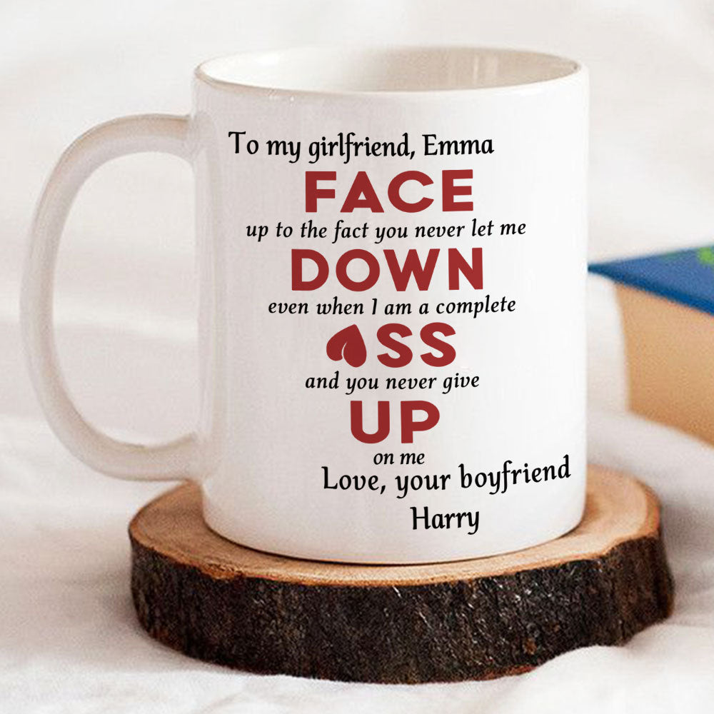 You Never Give Up On Me - Personalized Custom Coffee Mug