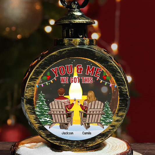 You And Me - Personalized Custom Christmas Lantern