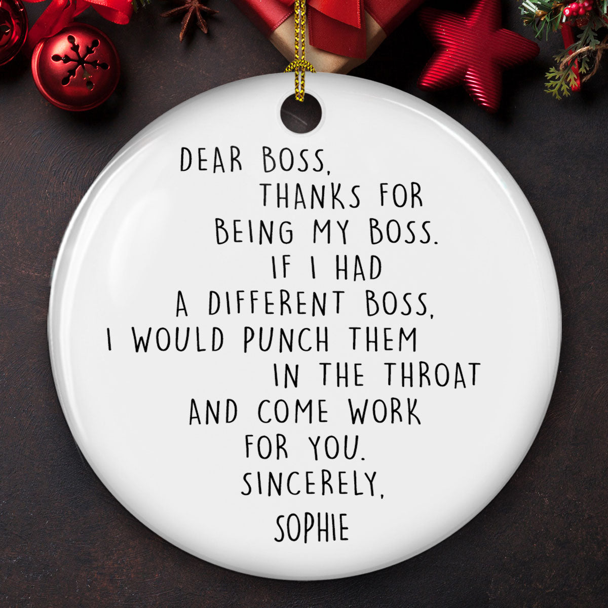 If I Had A Different Boss - Personalized Custom Ceramic Ornament