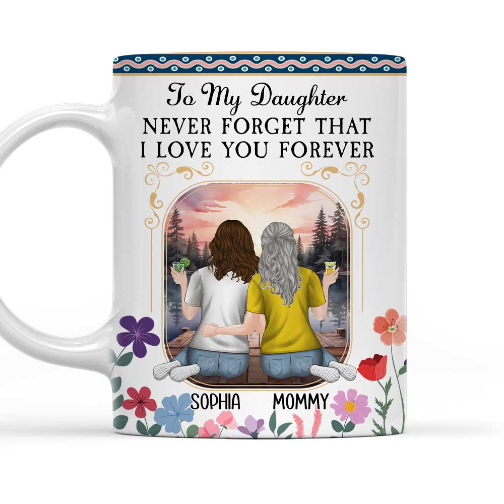 The Love Between A Mother And Daughters - Personalized Custom Coffee Mug