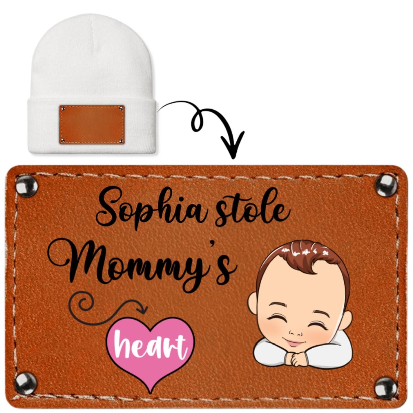 I Stole The Heart Of Mommy - Personalized Custom Beanie