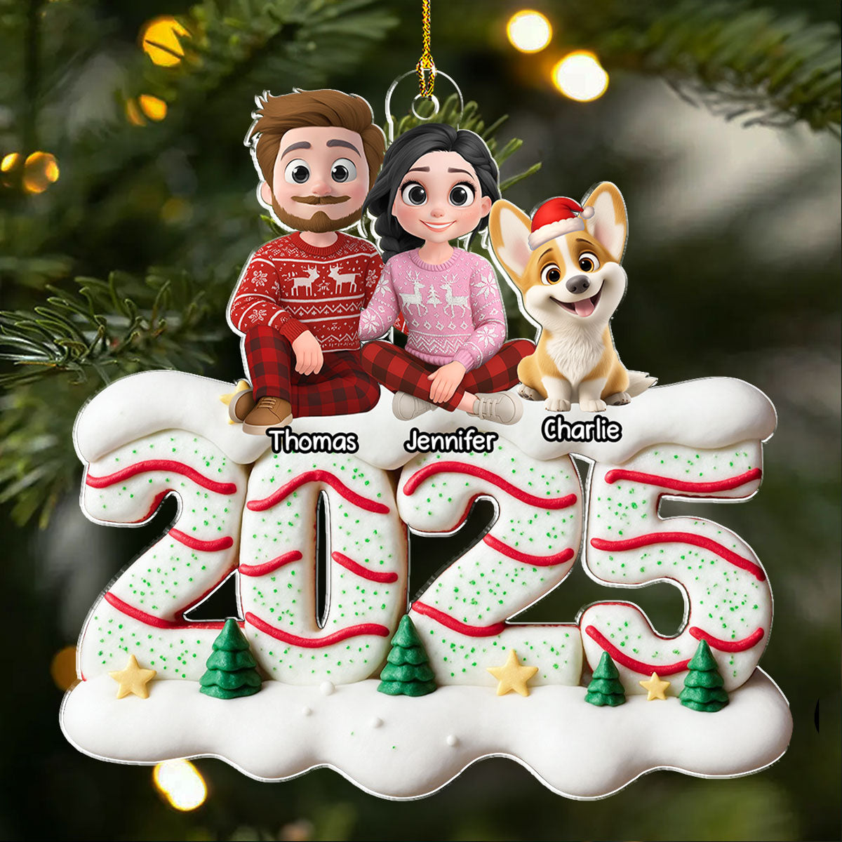 Our Christmas Cake - Personalized Custom Acrylic Ornament