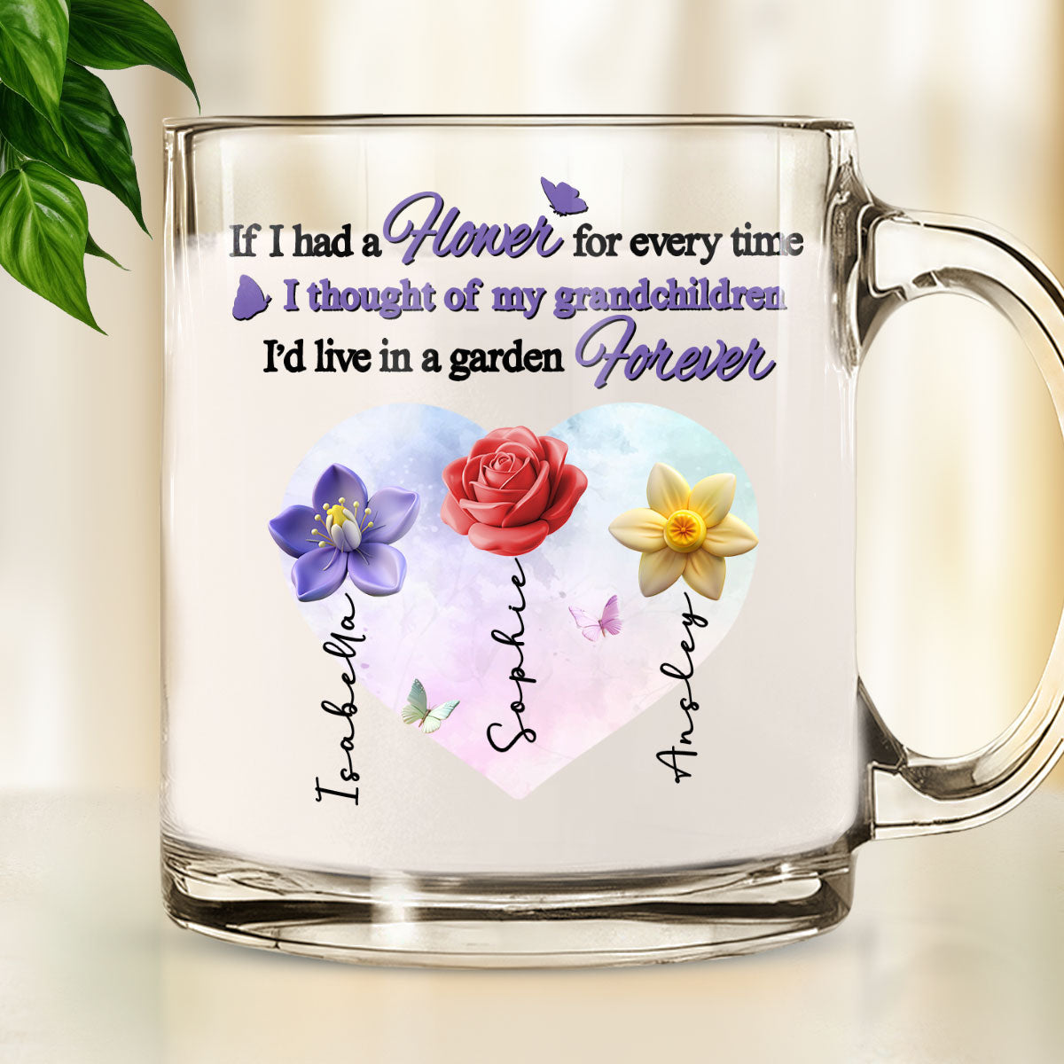 Grandchildren Are My Greatest Blessing - Personalized Custom Glass Mug