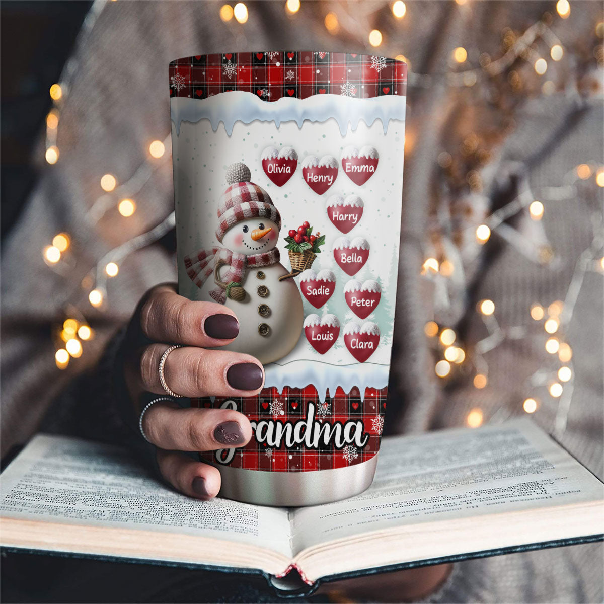 Lovely Snowman Grandma - Personalized Custom Tumbler