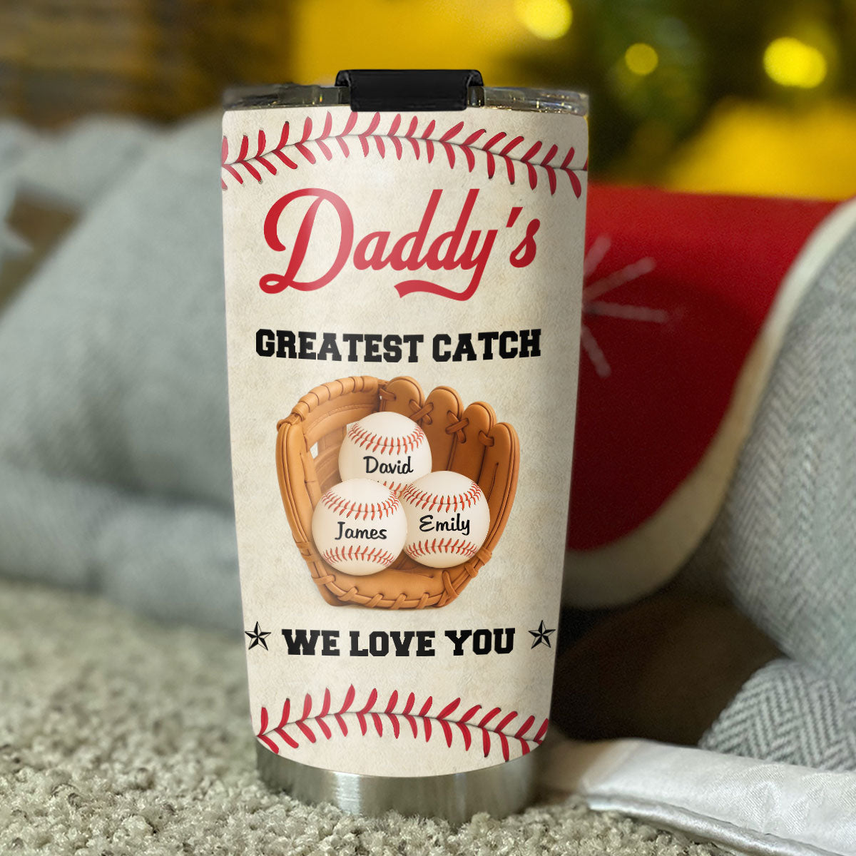 Best Baseball Dad - Personalized Custom Tumbler