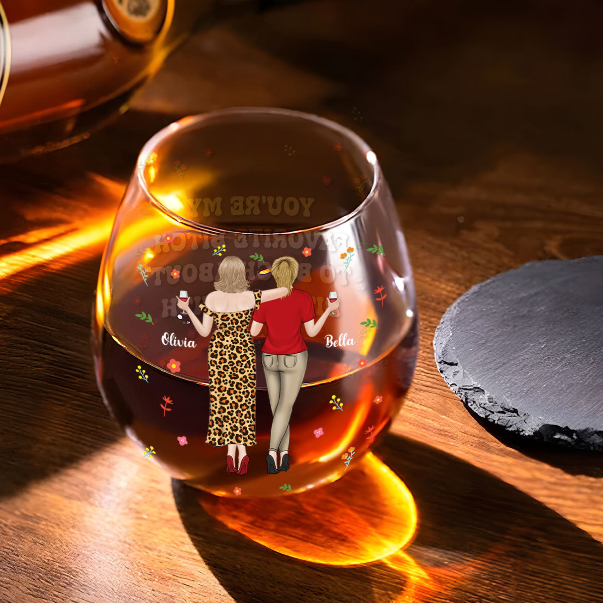 You Are My Favorite Bestie - Personalized Custom Wine Glass