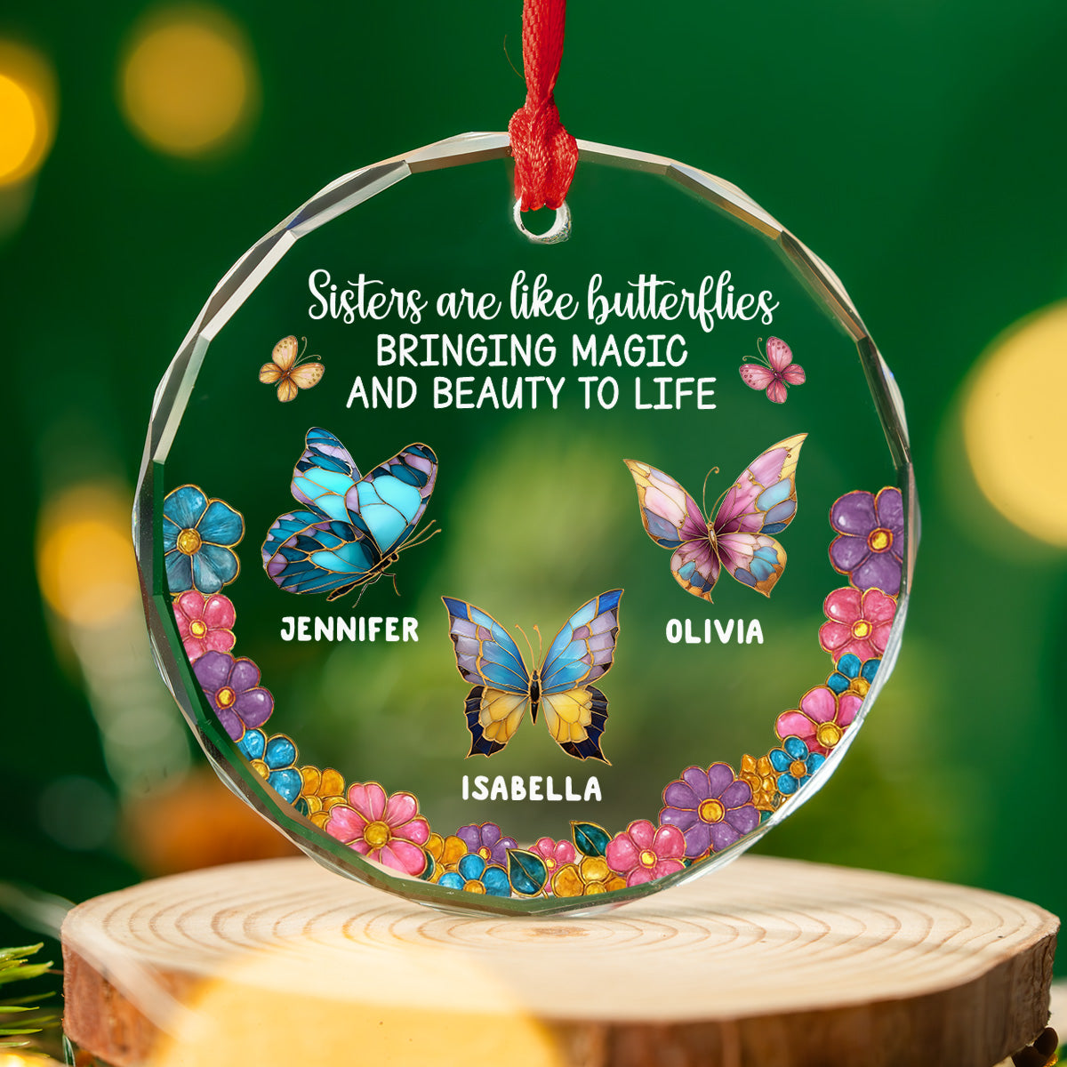 Beauty And Magic - Personalized Custom Glass Ornament