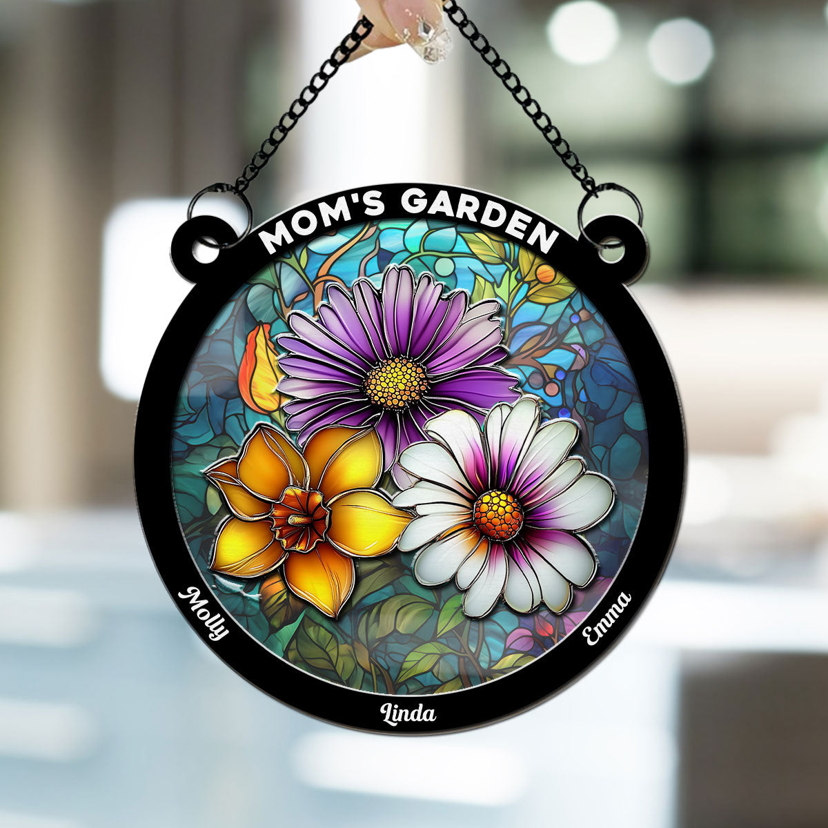 Flower Birth Month Garden Mother - Personalized Custom Suncatcher