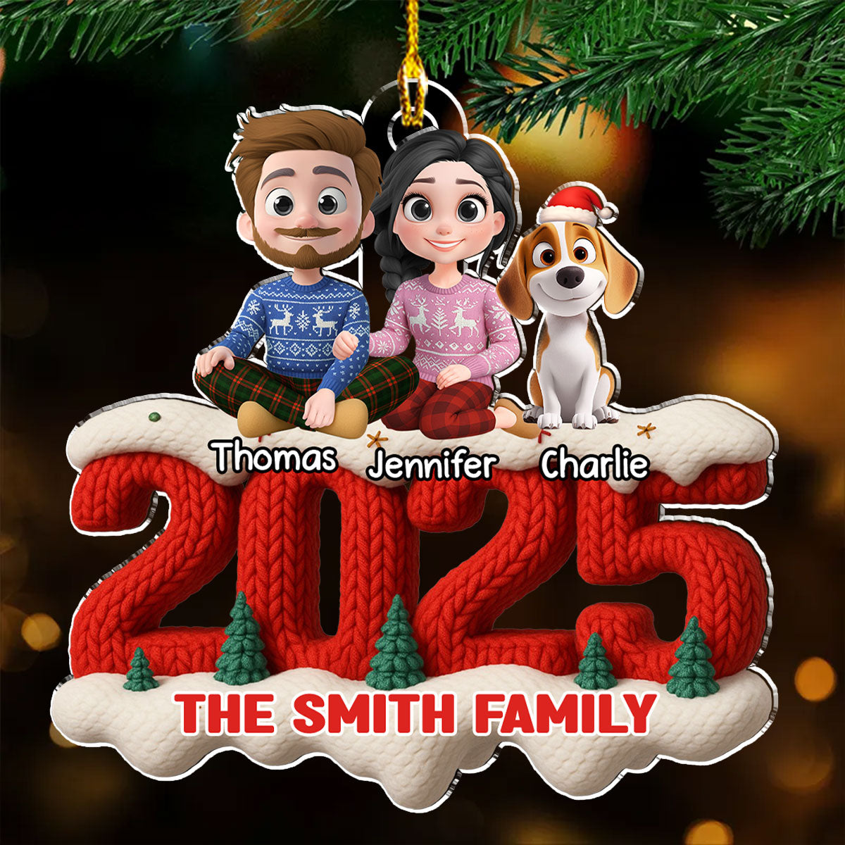 Holiday Gatherings - Personalized Custom Acrylic Ornament