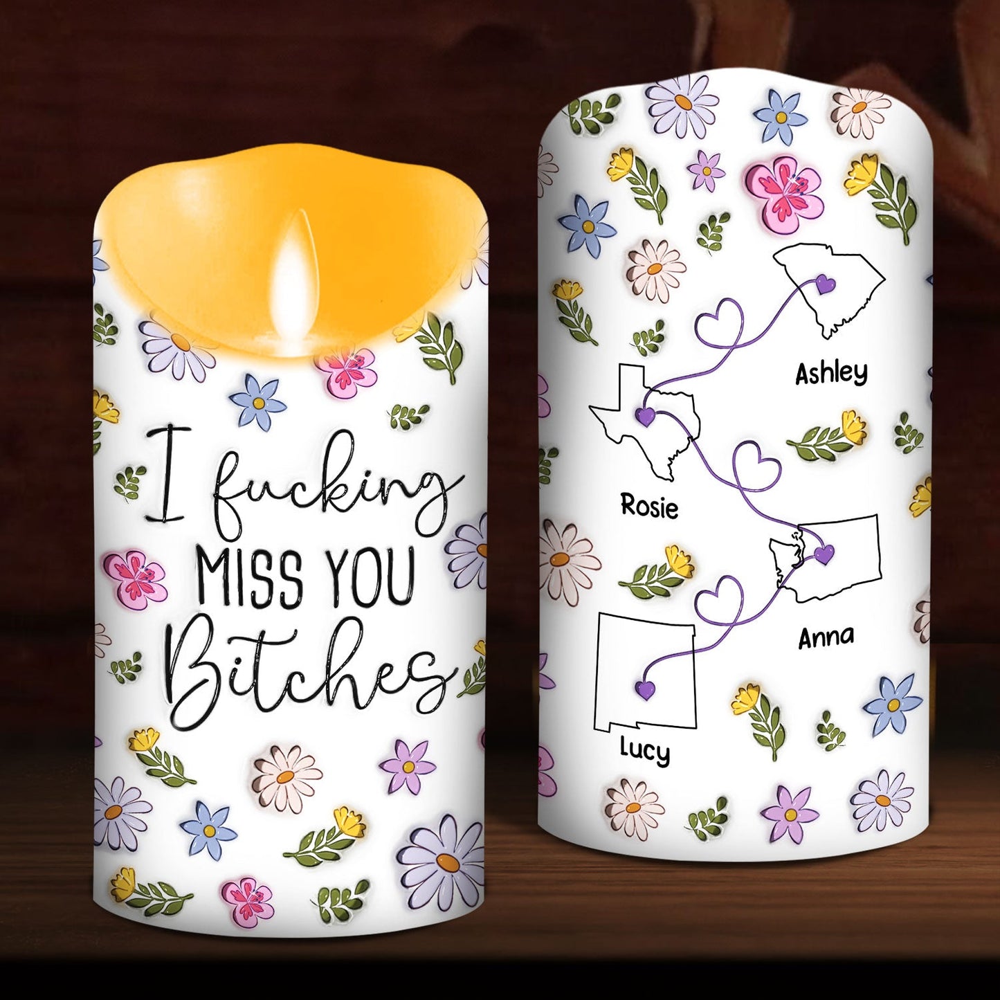 Miss My Bestie - Personalized Custom LED Candle