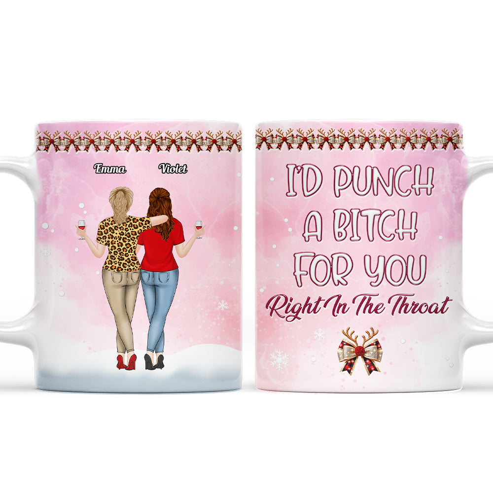 Punch Bitch For You - Personalized Custom 3D Inflated Effect Coffee Mug