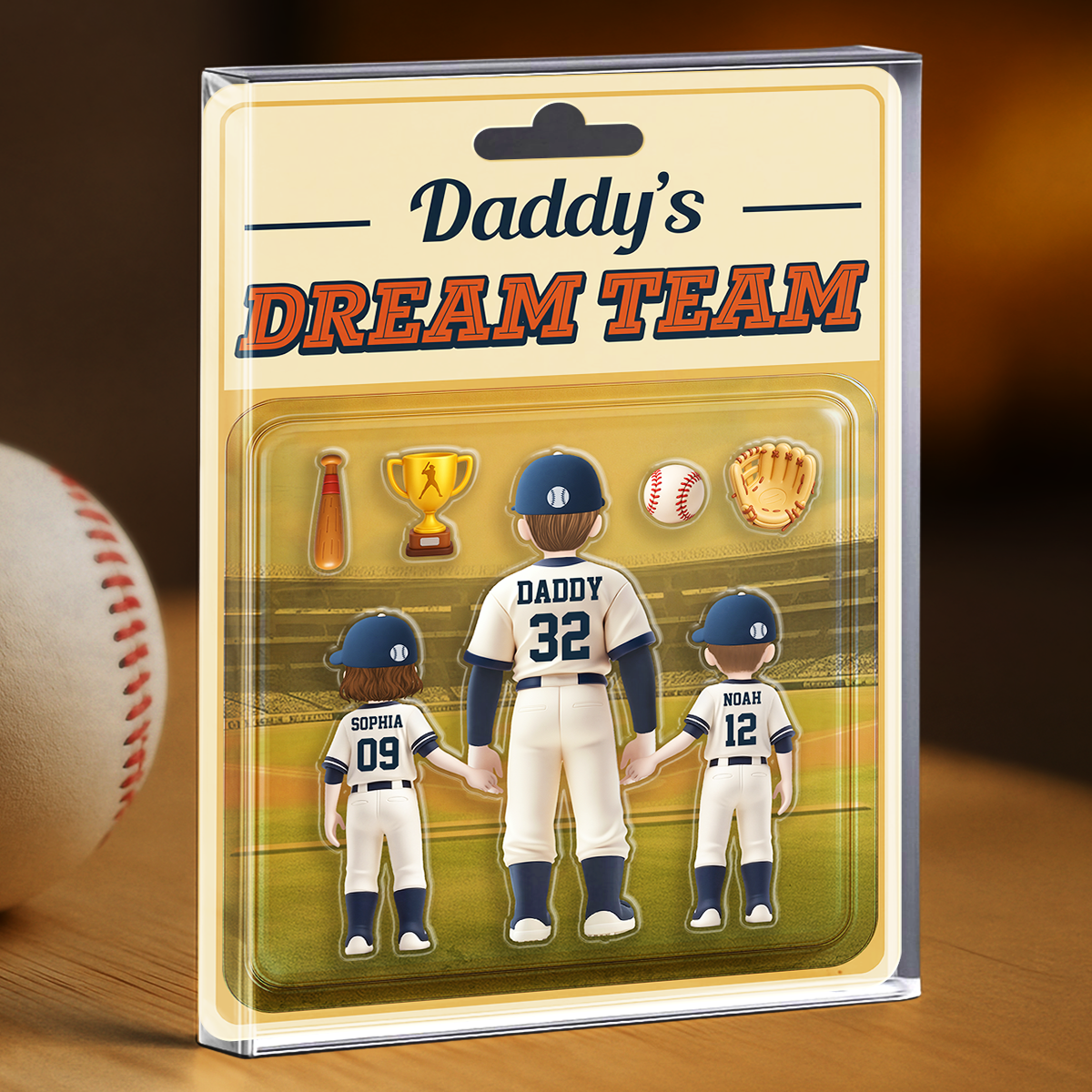Daddy Dream Team - Personalized Custom Acrylic Plaque