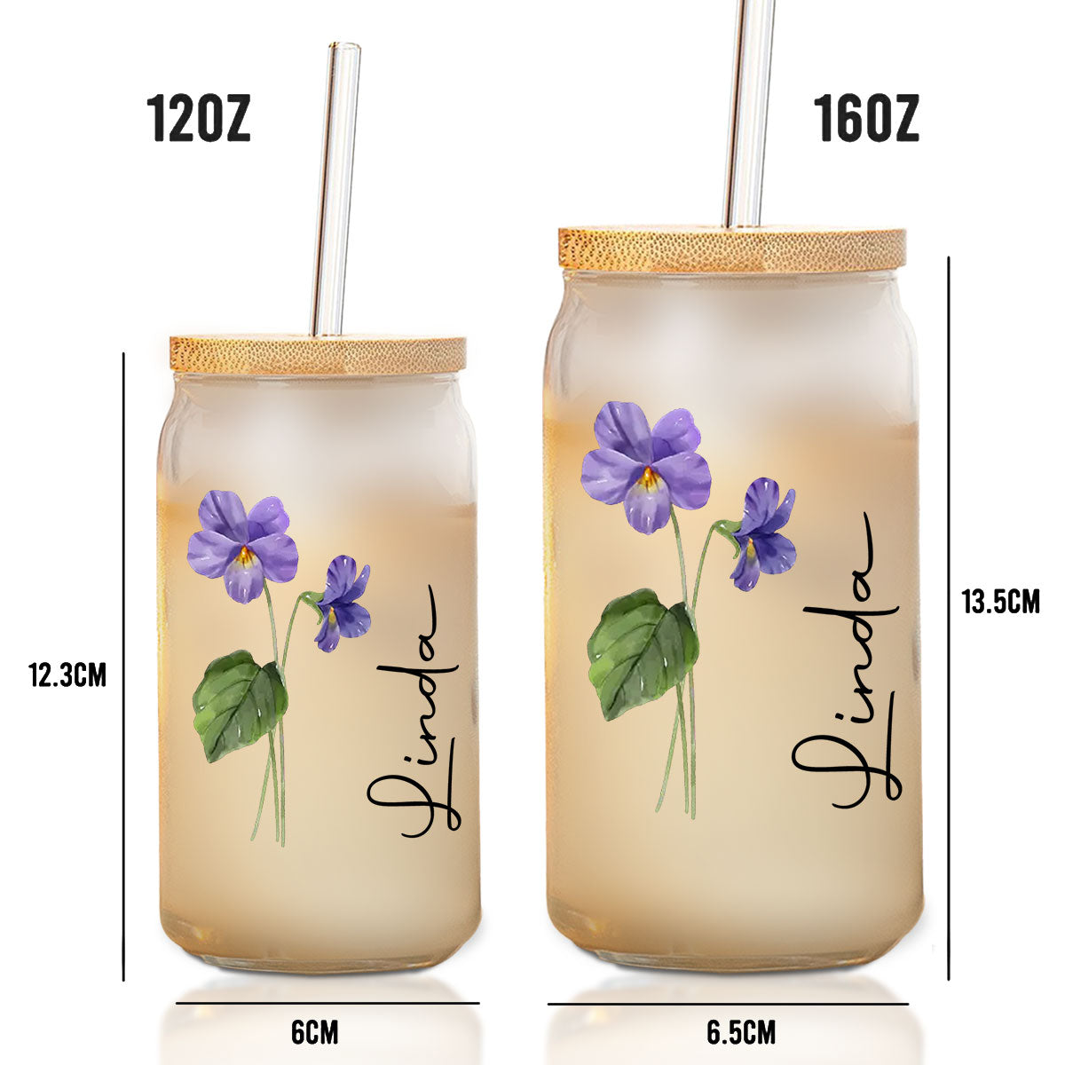Live Bloom Wildly - Personalized Custom Glass Can