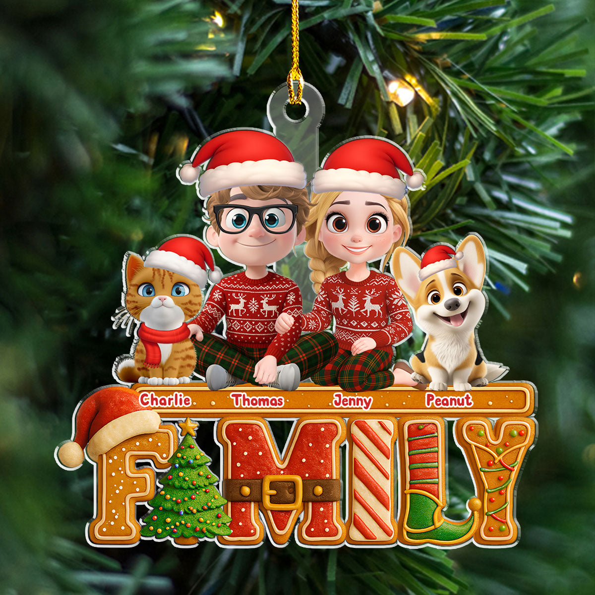Our Christmas Laughter - Personalized Custom Acrylic Ornament