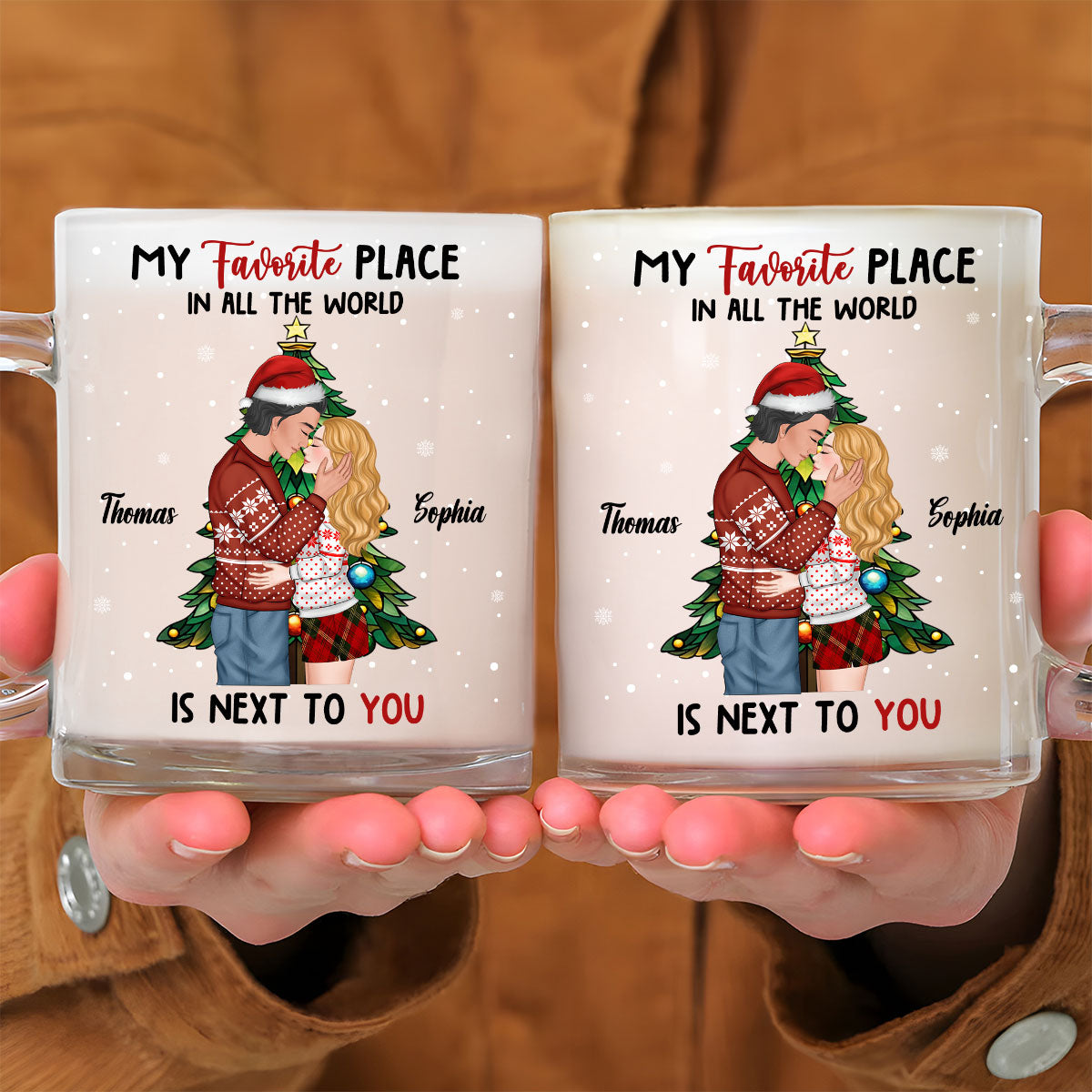 You Are My Favorite Place - Personalized Custom Glass Mug