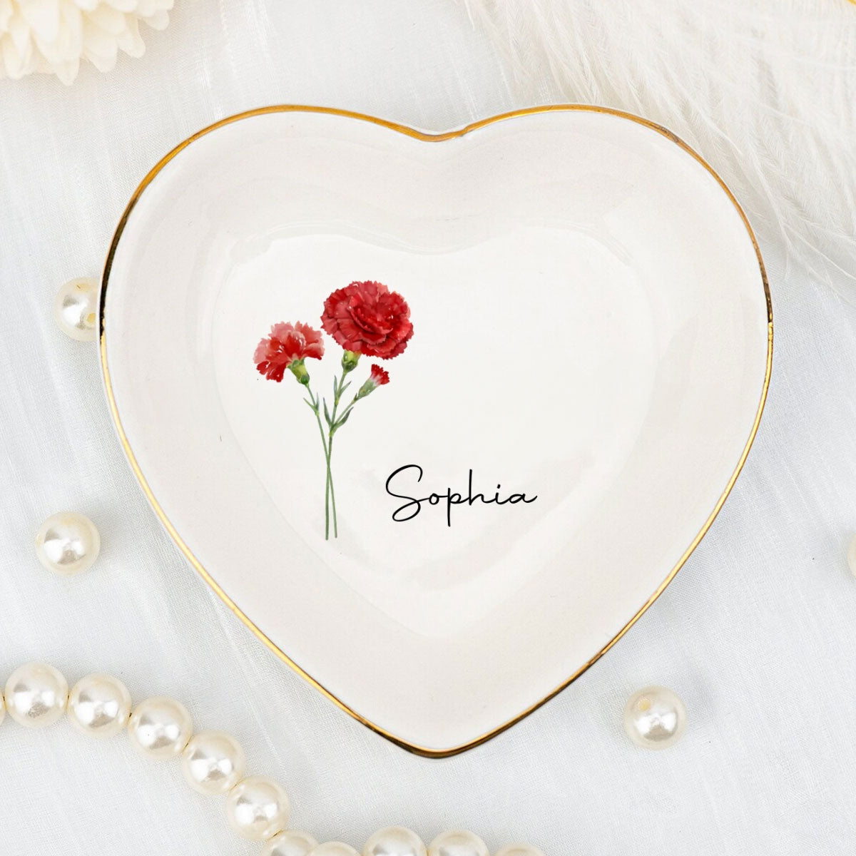 Friends Make Life Blossom With Joy - Personalized Custom Jewelry Dish