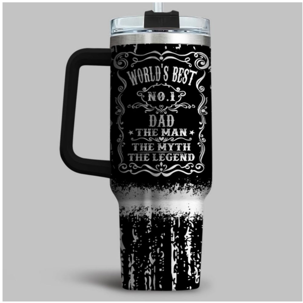 The Man, The Myth, The Legend- Personalized Custom Engraved 40oz Tumbler With Handle