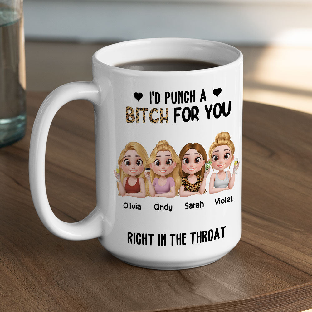 Punch For You My Bestie - Personalized Custom Coffee Mug