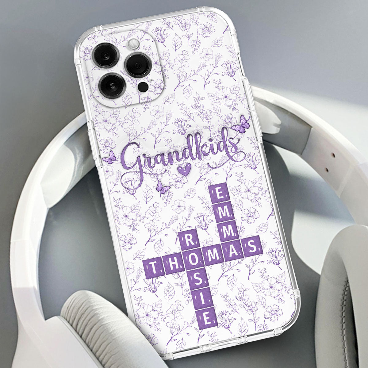 Flower Grandkids - Personalized Custom 3D Inflated Effect Phone Case