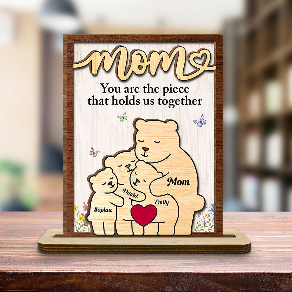 Important Piece - Personalized Custom 2-Layer Wood Plaque With Flat Base