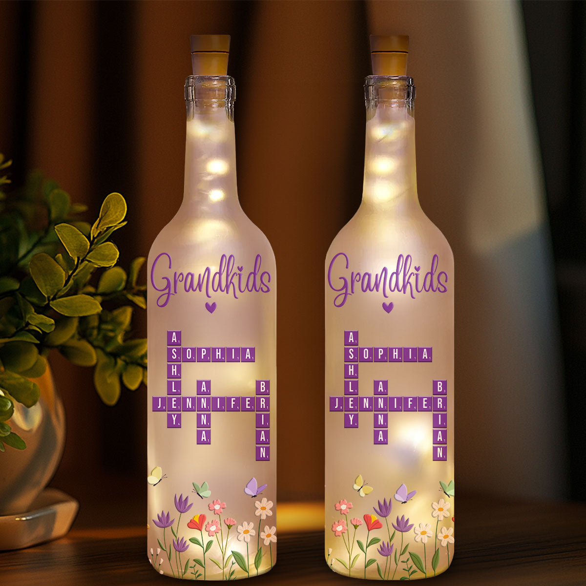 Grandkids Love - Personalized Custom Bottle Lamp