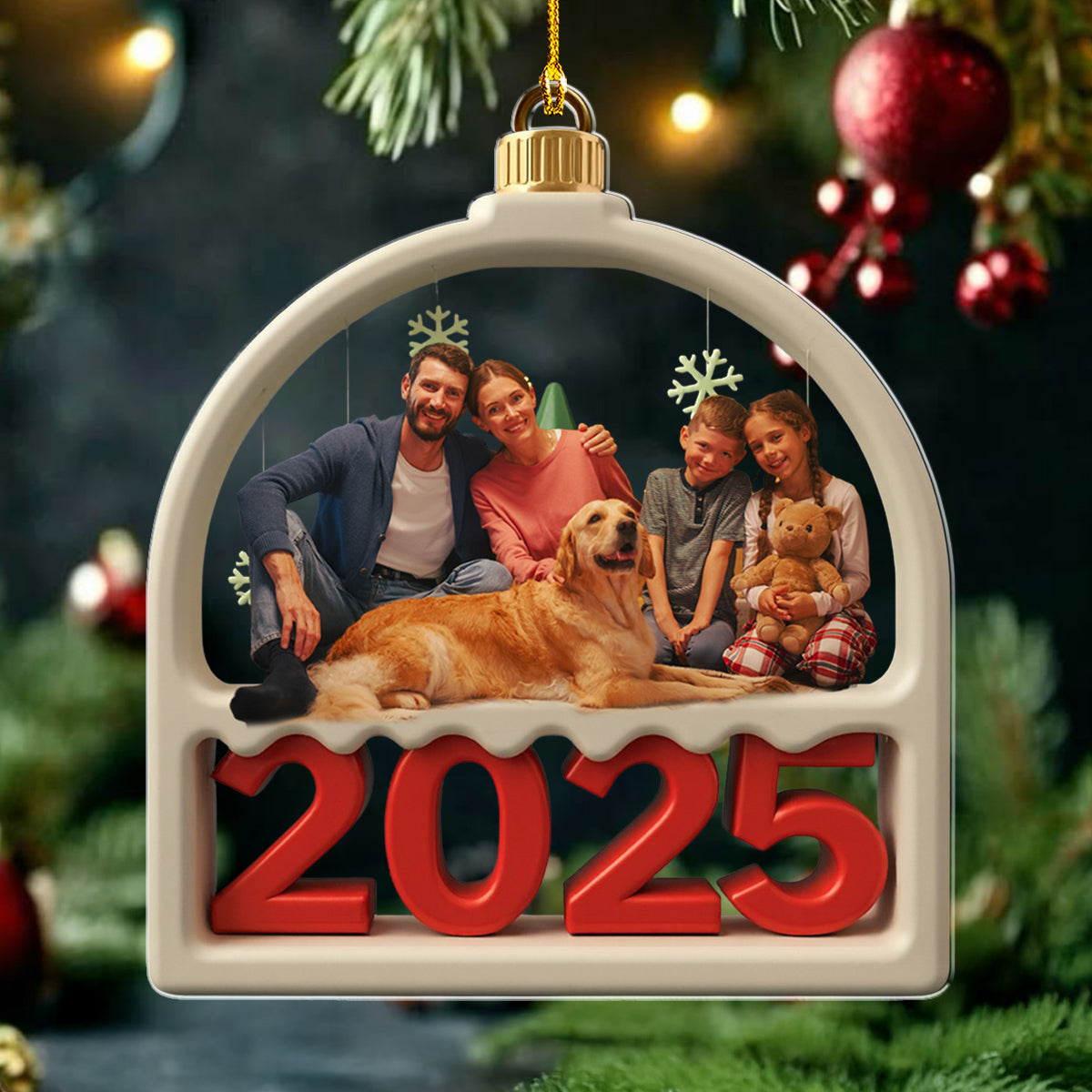 Family Furry Photo - Personalized Custom Acrylic Ornament