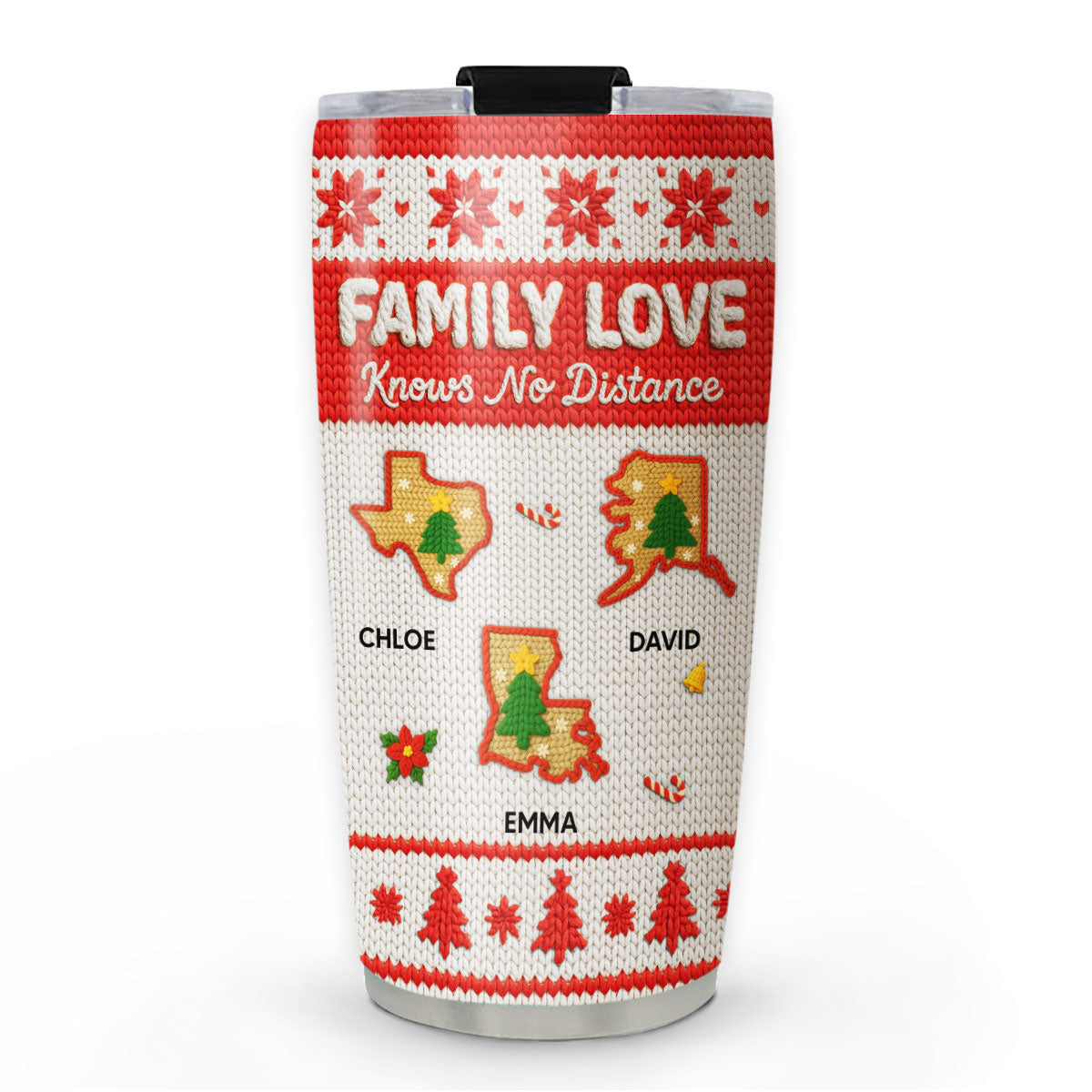 Christmas State Knit - Personalized Custom Tumbler