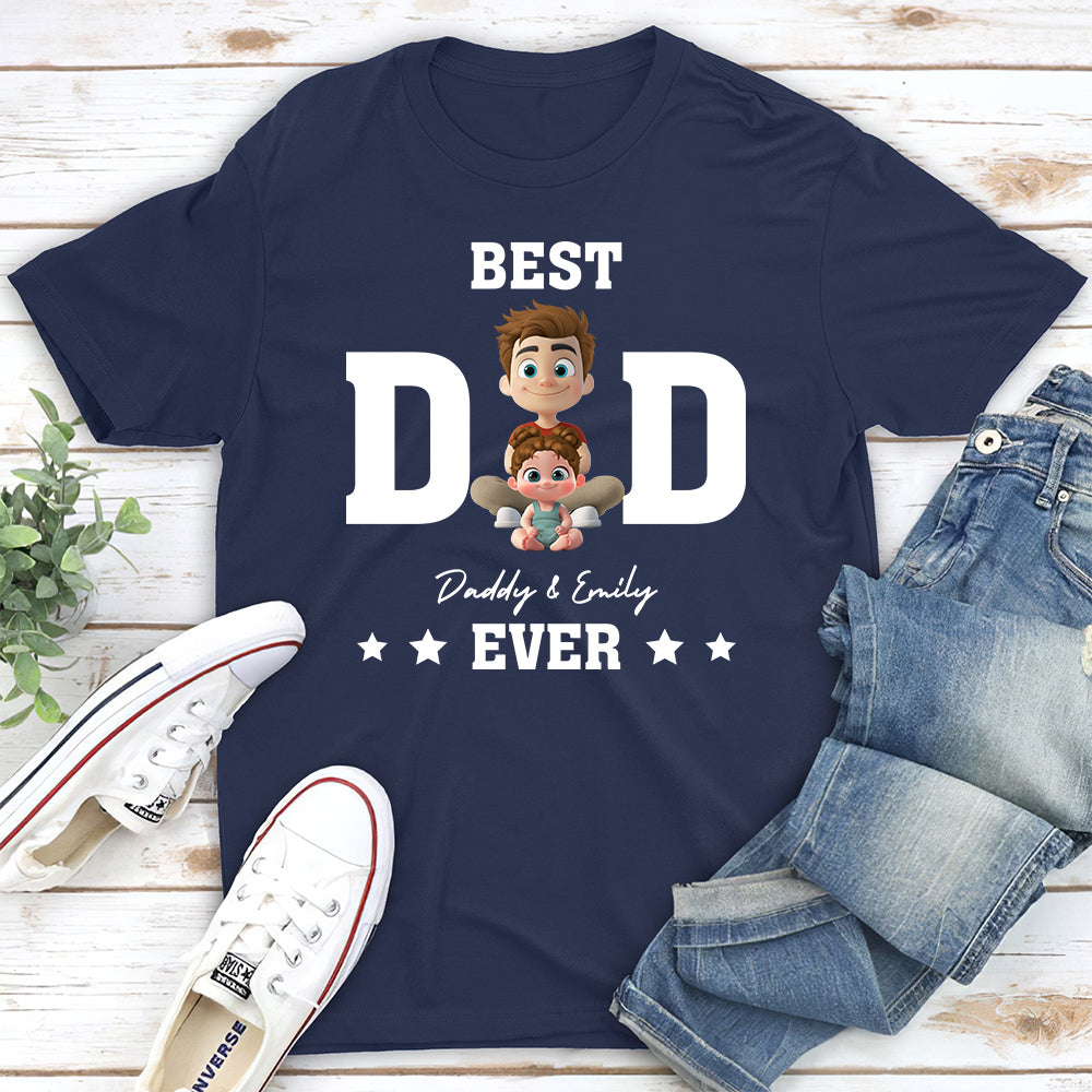 Best Dad And Awesome Kid - Personalized Custom Shirt