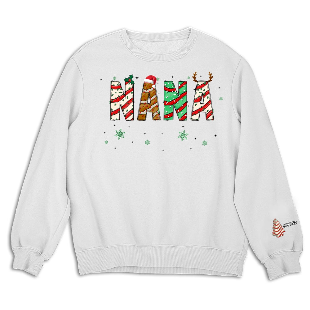 Grandma Christmas Tree Cake - Personalized Custom Sweatshirt