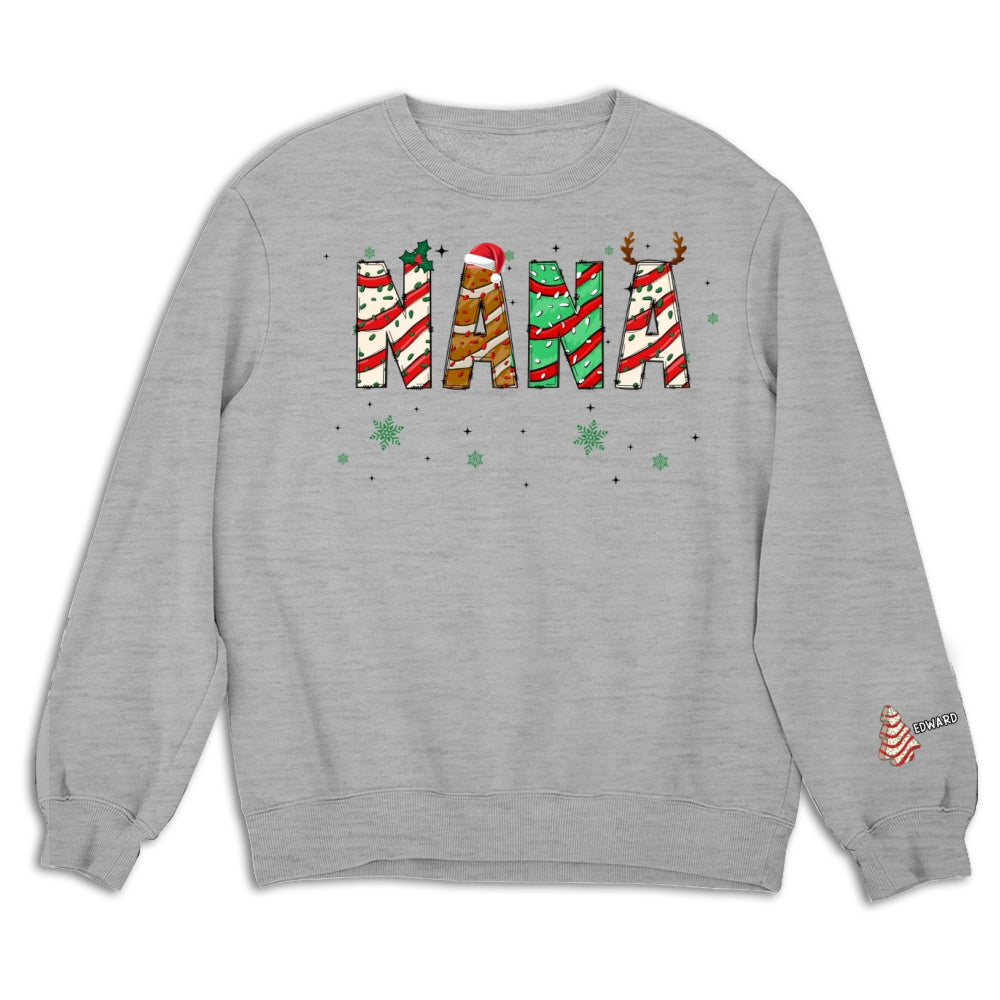 Grandma Christmas Tree Cake - Personalized Custom Sweatshirt