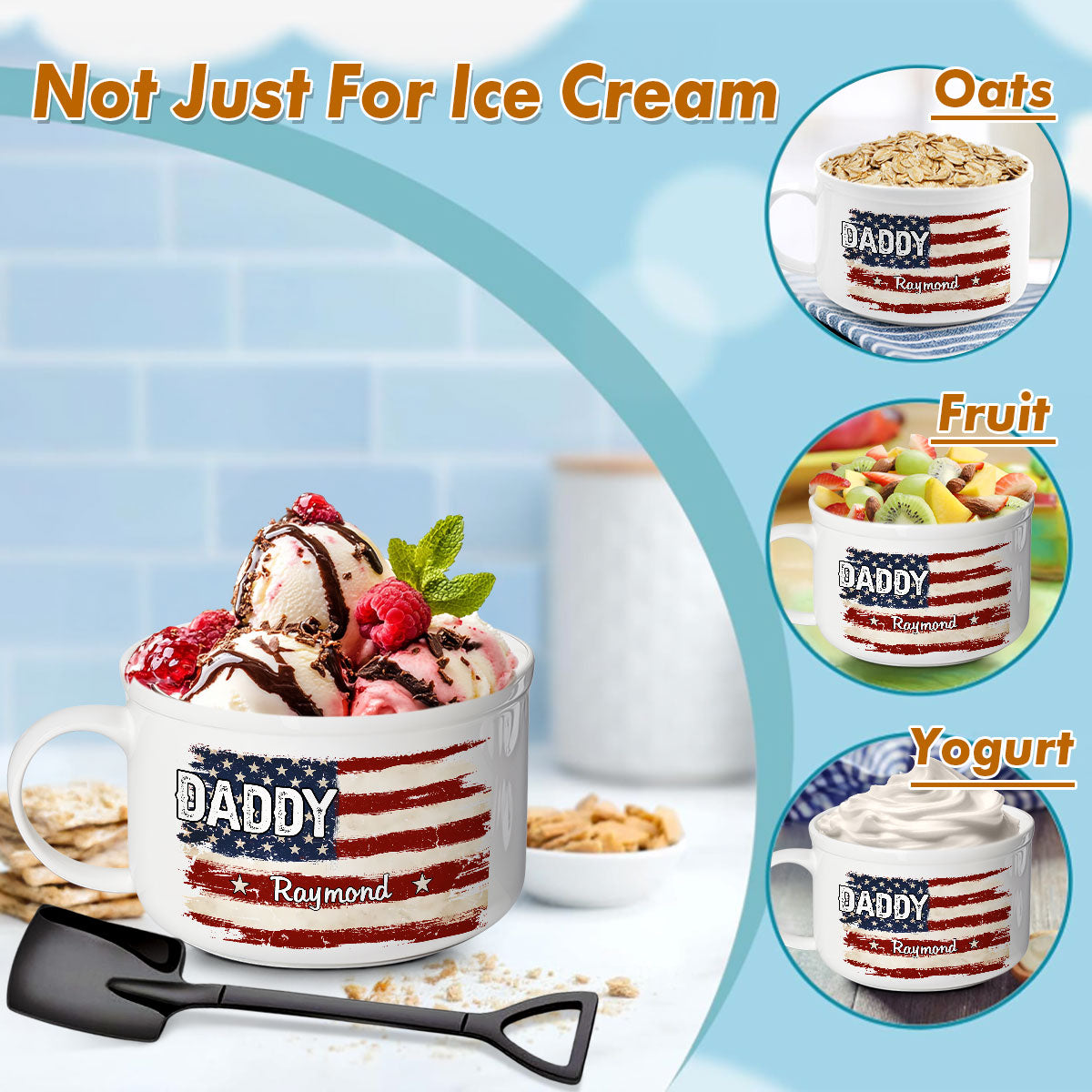 Best Dad - Personalized Custom Ceramic Bowl