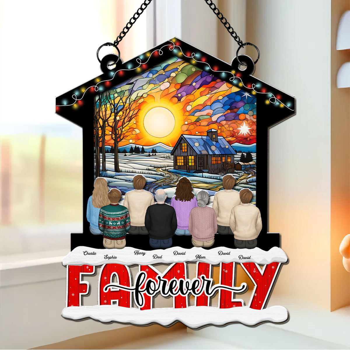 Our Hearts Are Forever One - Persinalized Custom Suncatcher