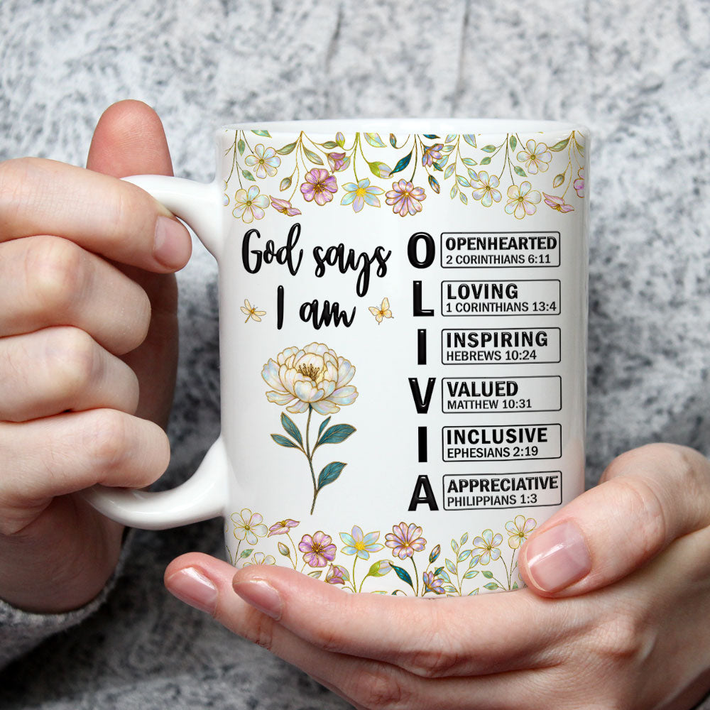 God Says You Are Mother Of Pearl - Personalized Custom Coffee Mug